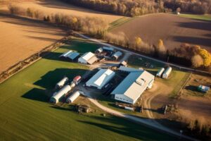 Aeriel View Of A Farm