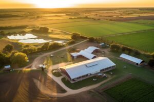 Aeriel View Of A Farm
