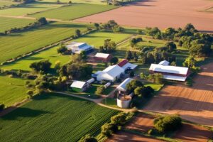 Aeriel View Of A Farm