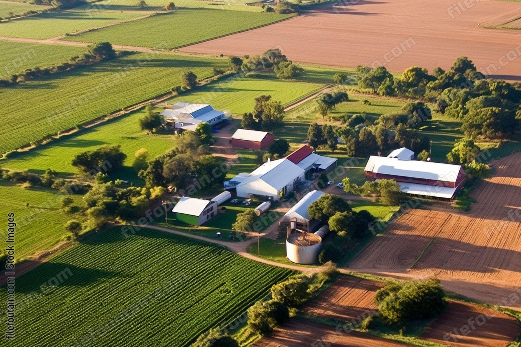 Aeriel View Of A Farm