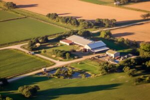 Aeriel View Of A Farm