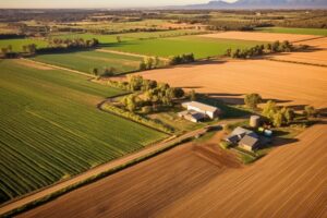 Aeriel View Of A Farm