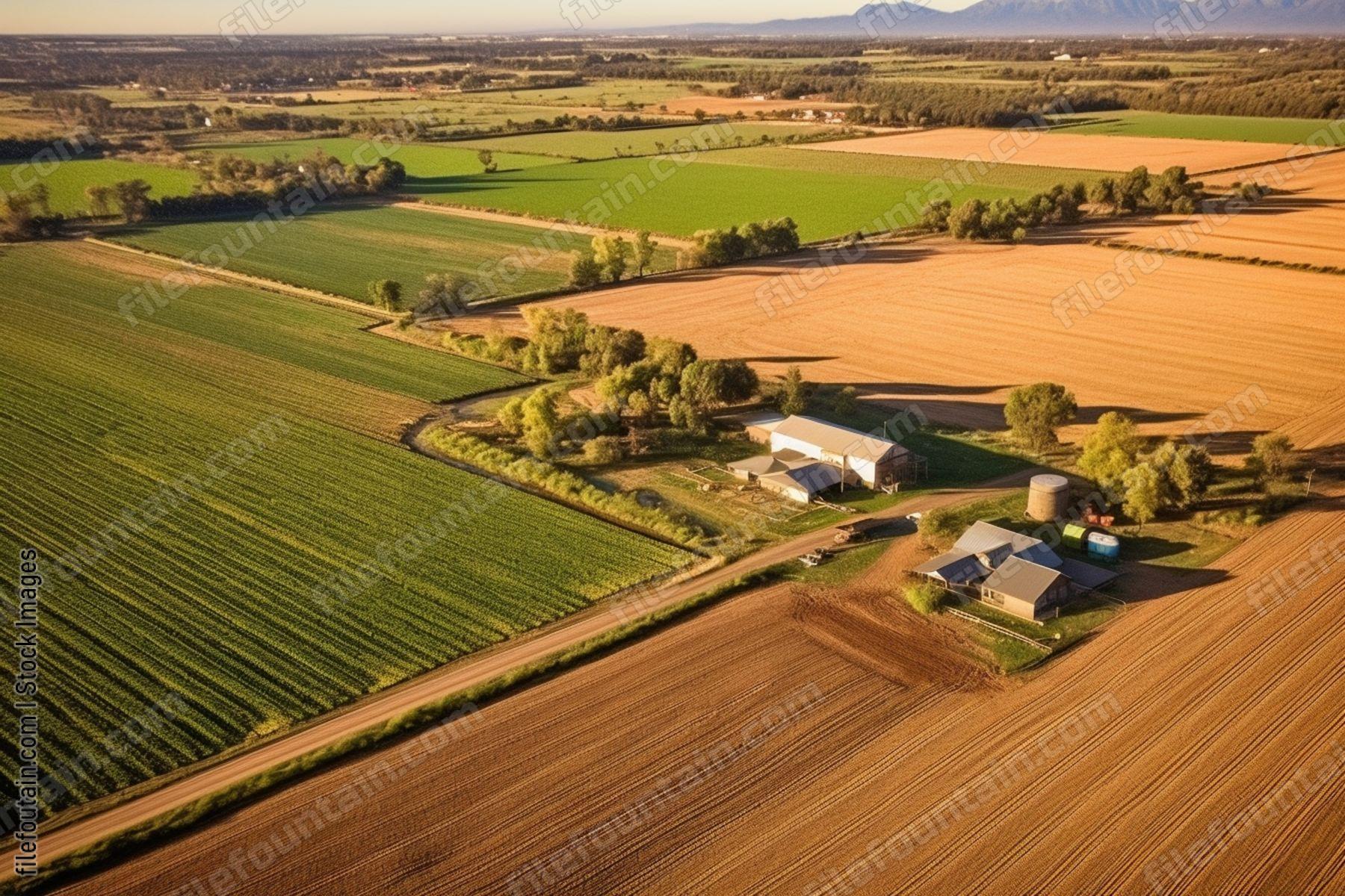 Aeriel View Of A Farm
