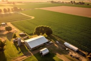 Aeriel View Of A Farm