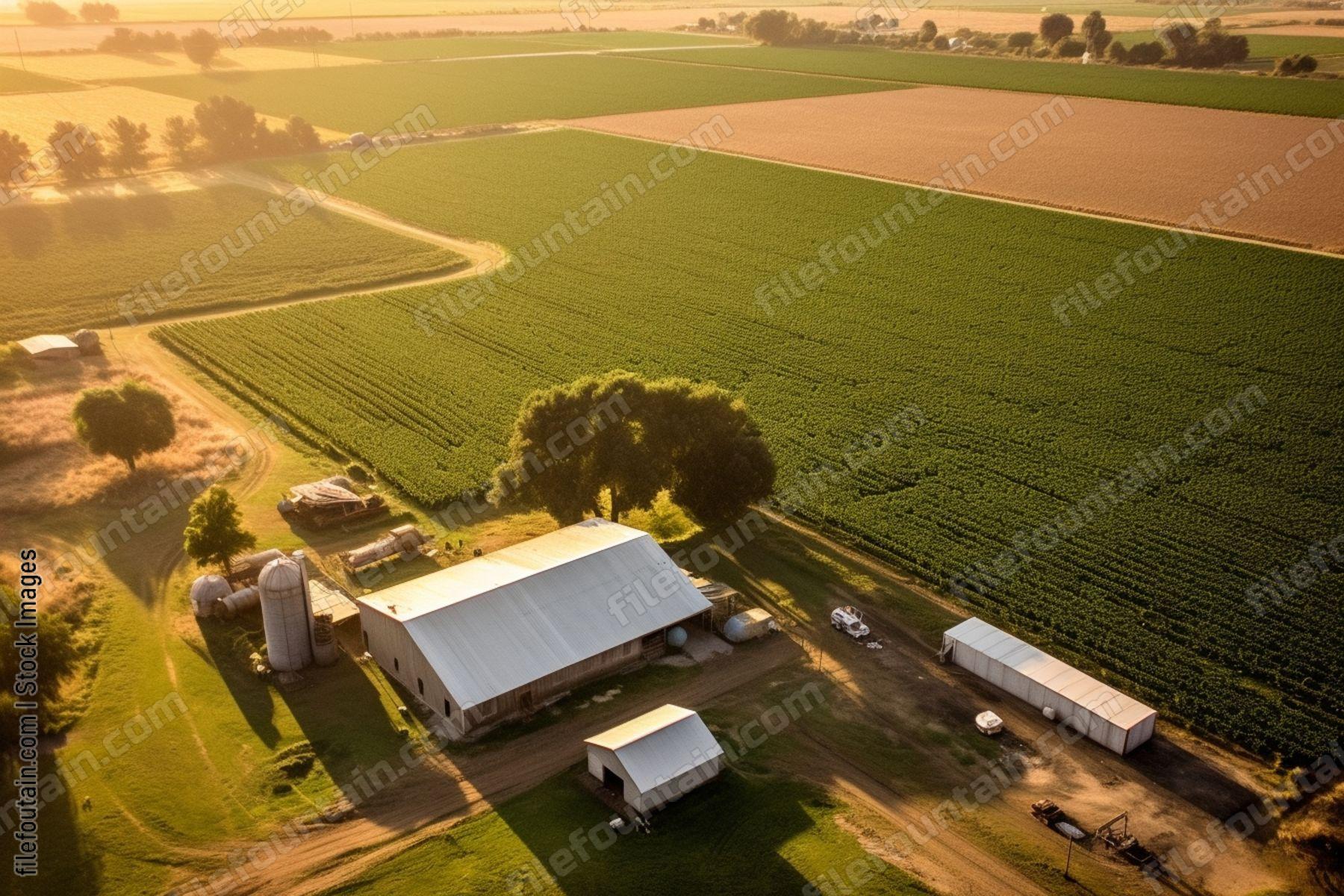 Aeriel View Of A Farm