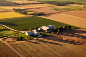 Aeriel View Of A Farm