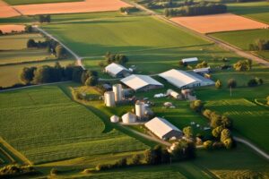 Aeriel View Of A Farm