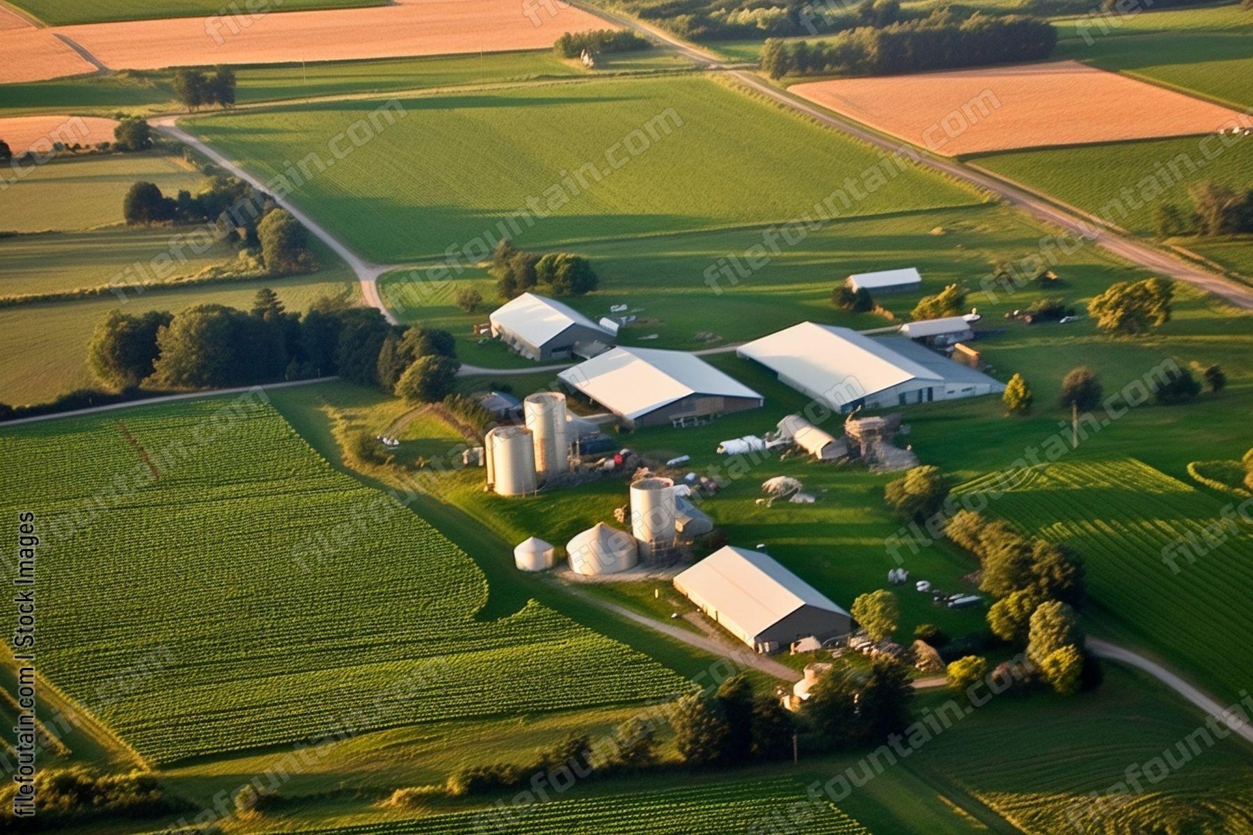 Aeriel View Of A Farm