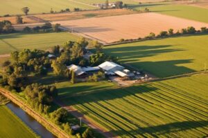 Aeriel View Of A Farm