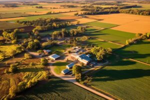 Aeriel View Of A Farm