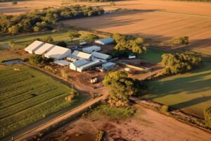 Aeriel View Of A Farm