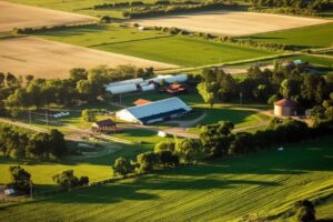 Aeriel View Of A Farm