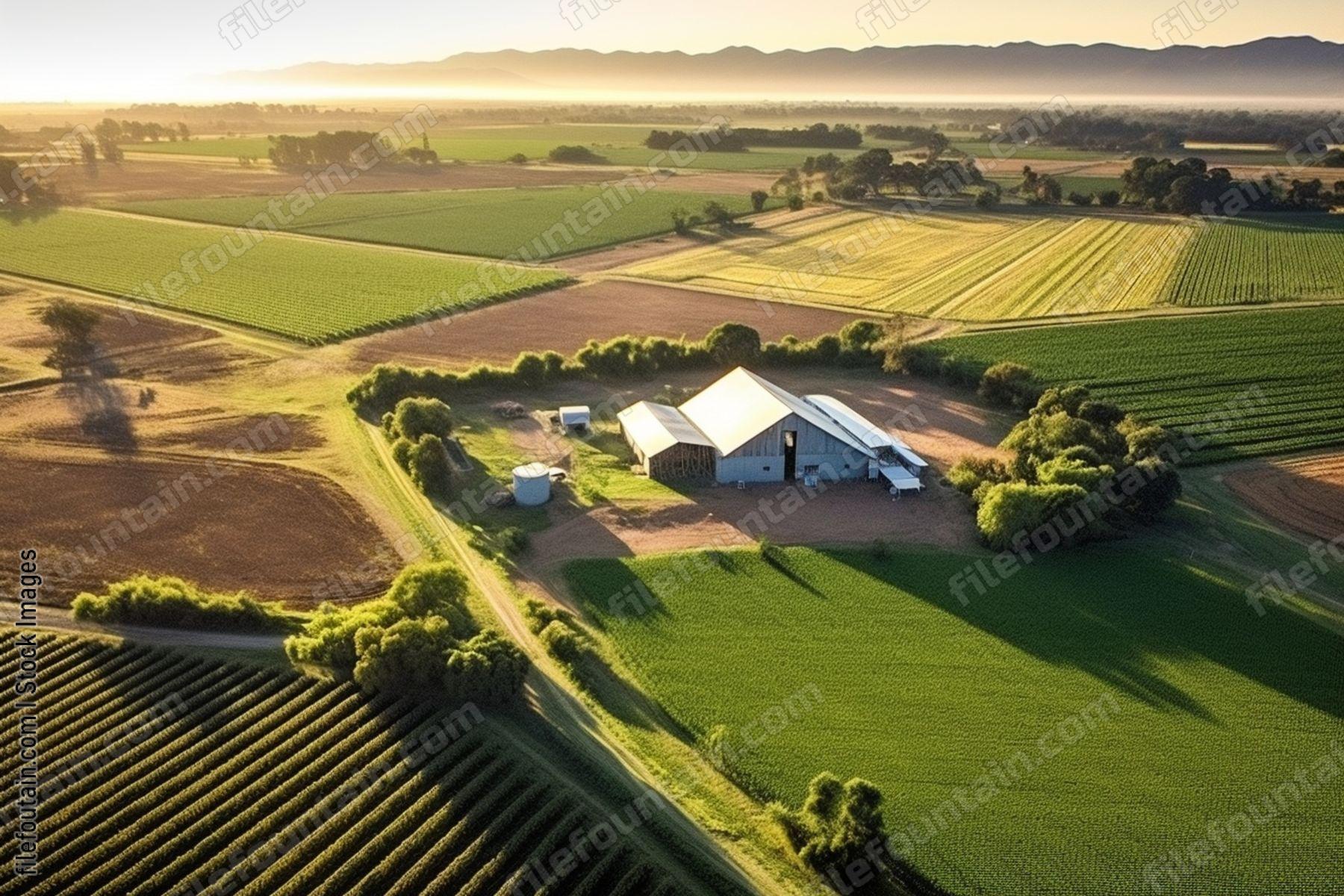 Aeriel View Of A Farm