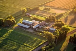 Aeriel View Of A Farm