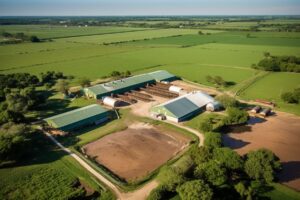 Aeriel View Of A Farm