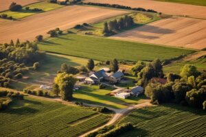 Aeriel View Of A Farm