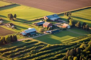 Aeriel View Of A Farm
