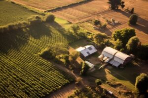 Aeriel View Of A Farm