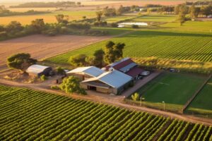 Aeriel View Of A Farm