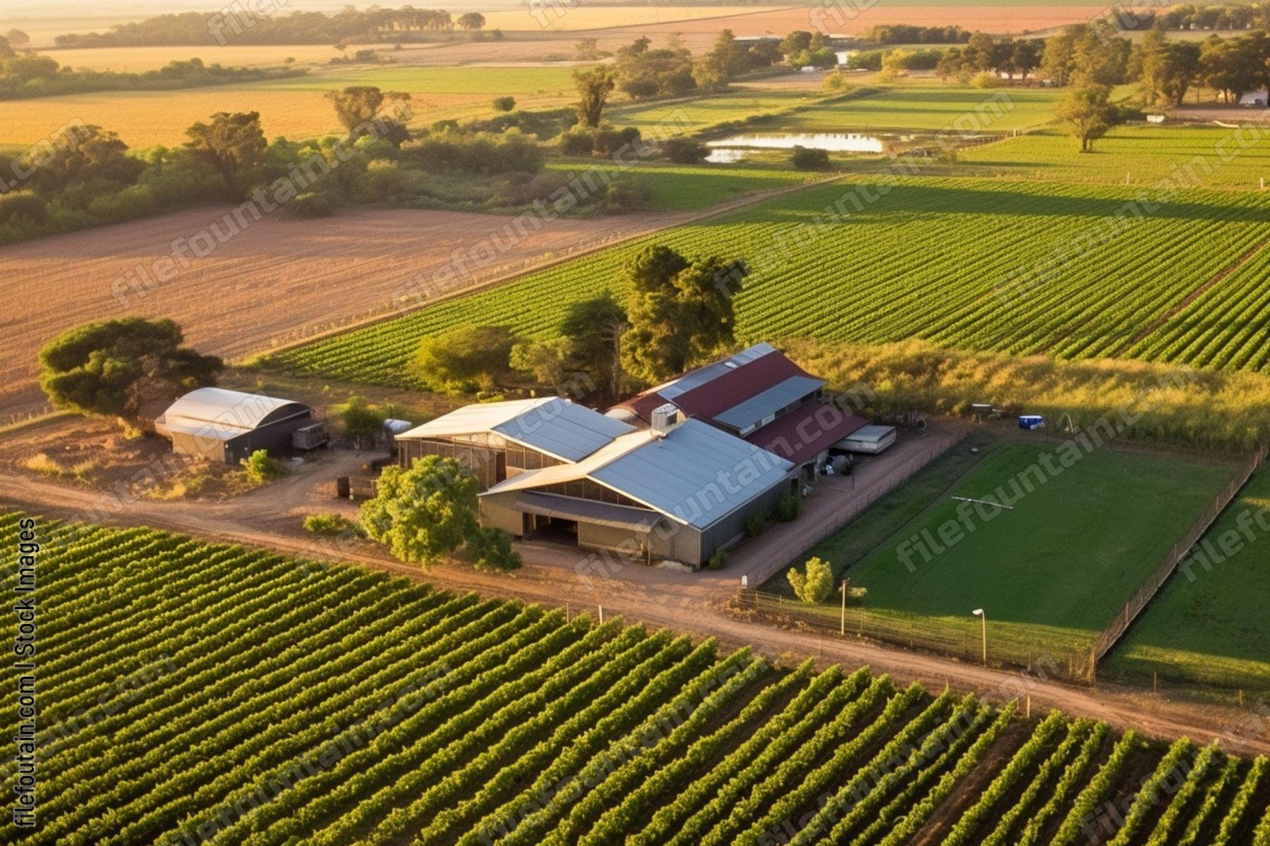 Aeriel View Of A Farm