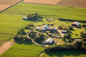 Aeriel View Of A Farm