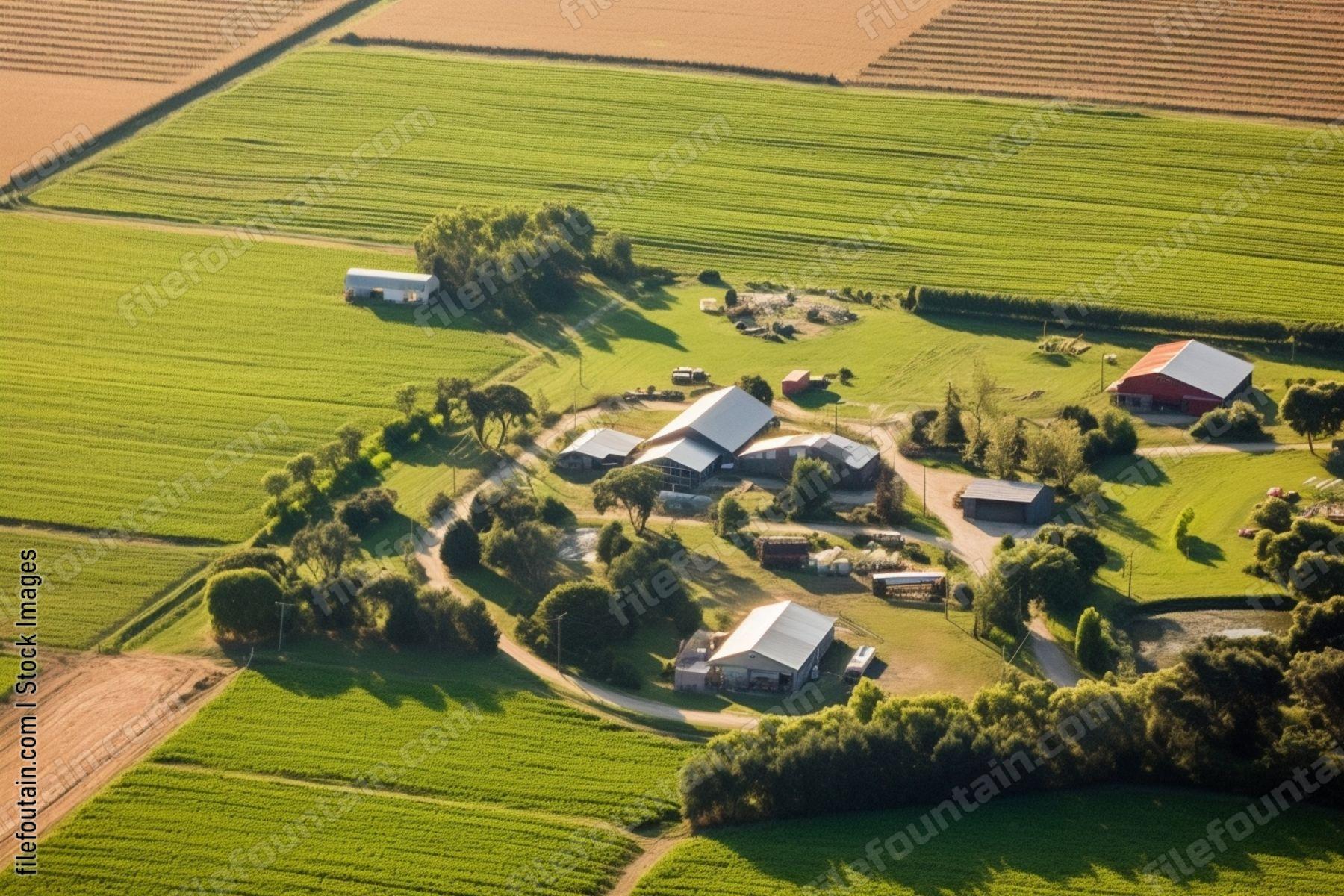 Aeriel View Of A Farm