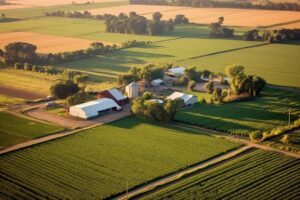 Aeriel View Of A Farm