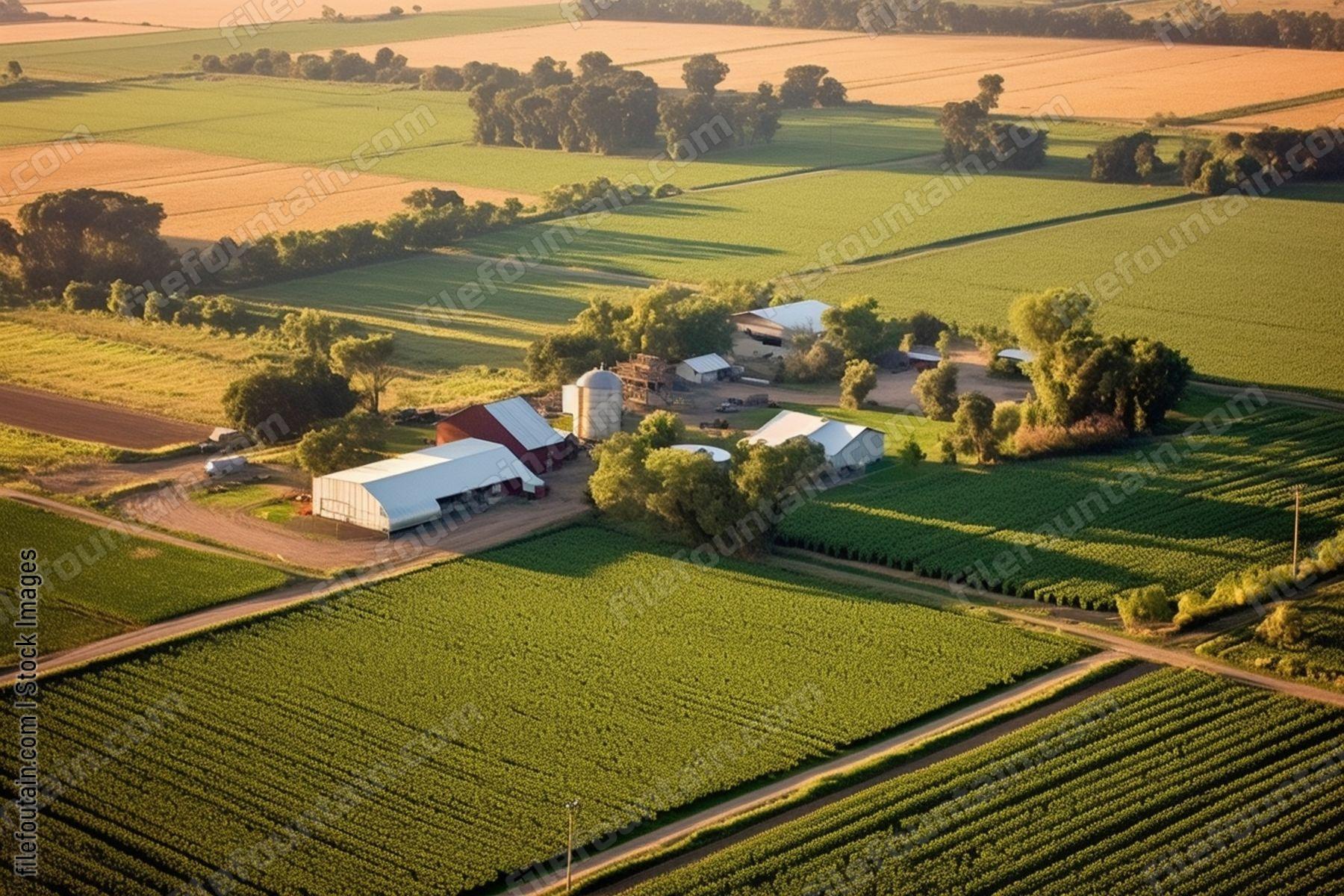 Aeriel View Of A Farm
