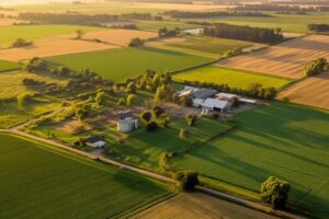 Aeriel View Of A Farm