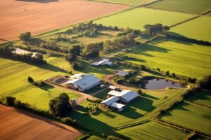 Aeriel View Of A Farm
