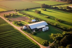 Aeriel View Of A Farm