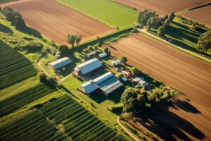 Aeriel View Of A Farm