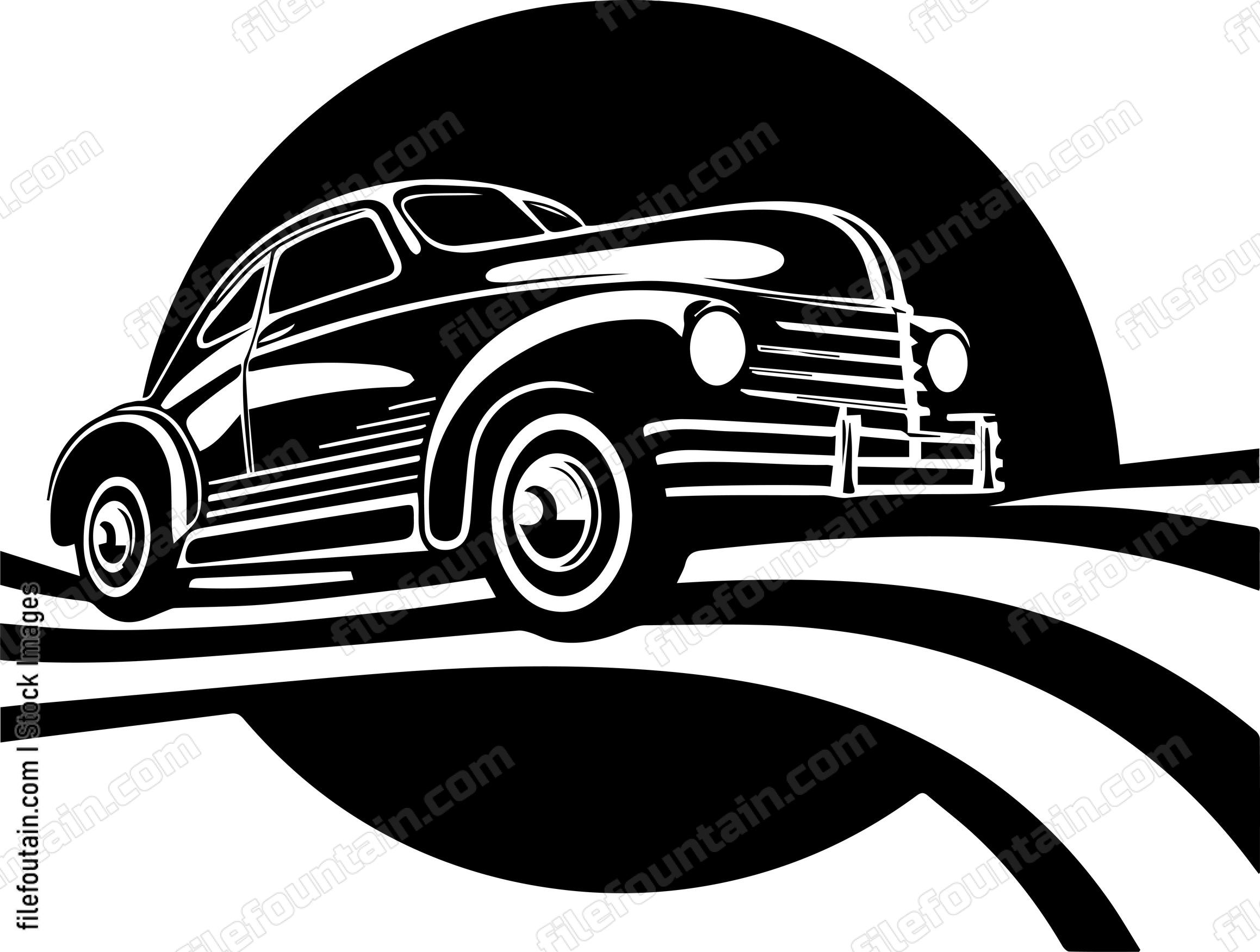 Car On Road Driving On A Highway Road Trip