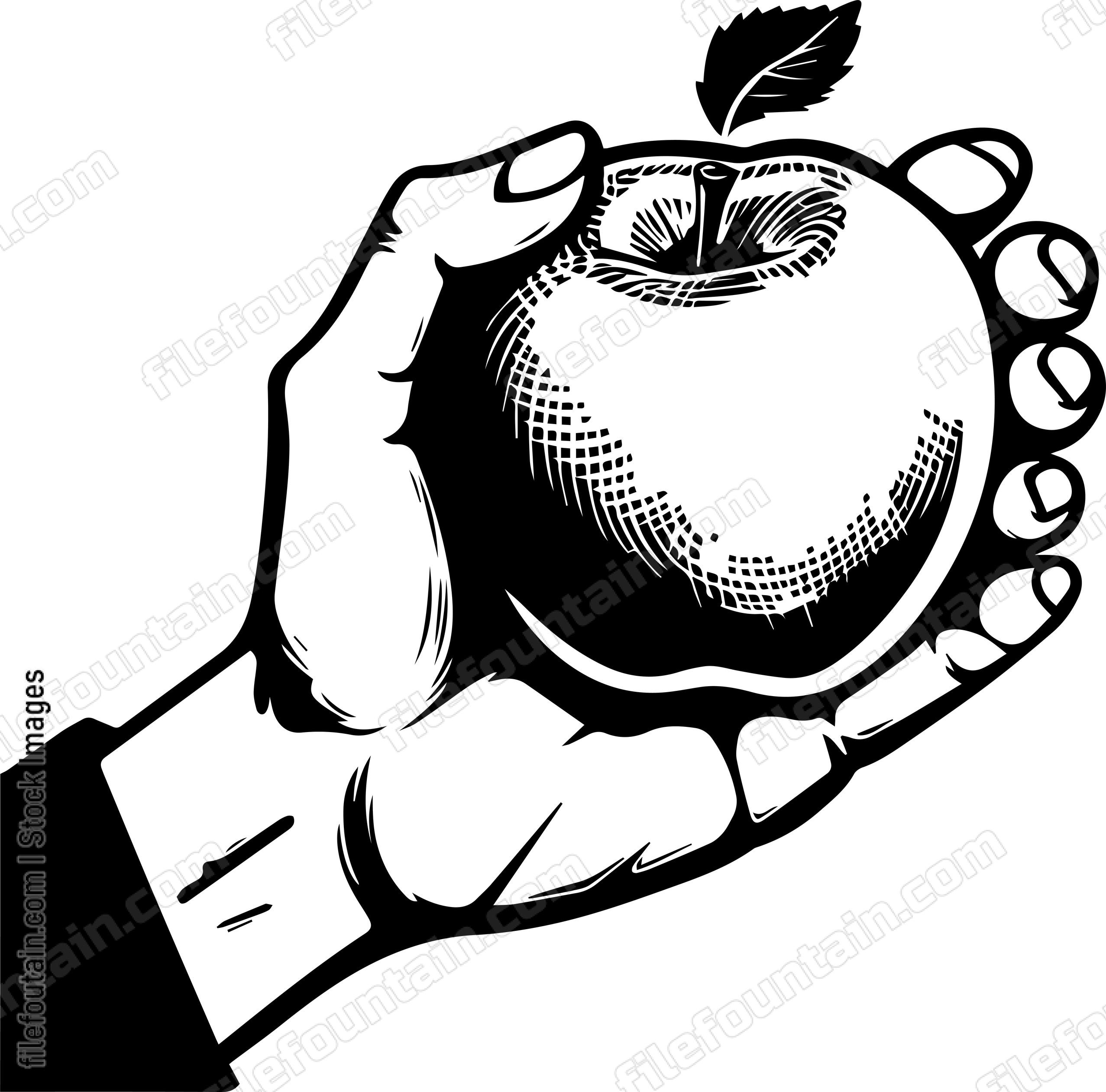 Hand Holding an Apple