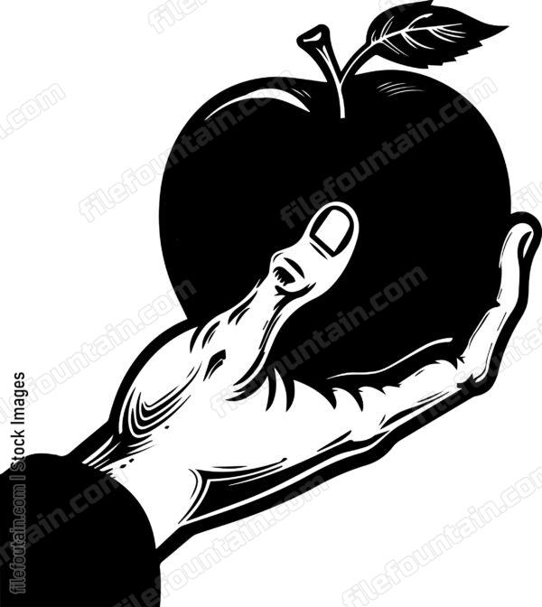 Hand Holding an Apple