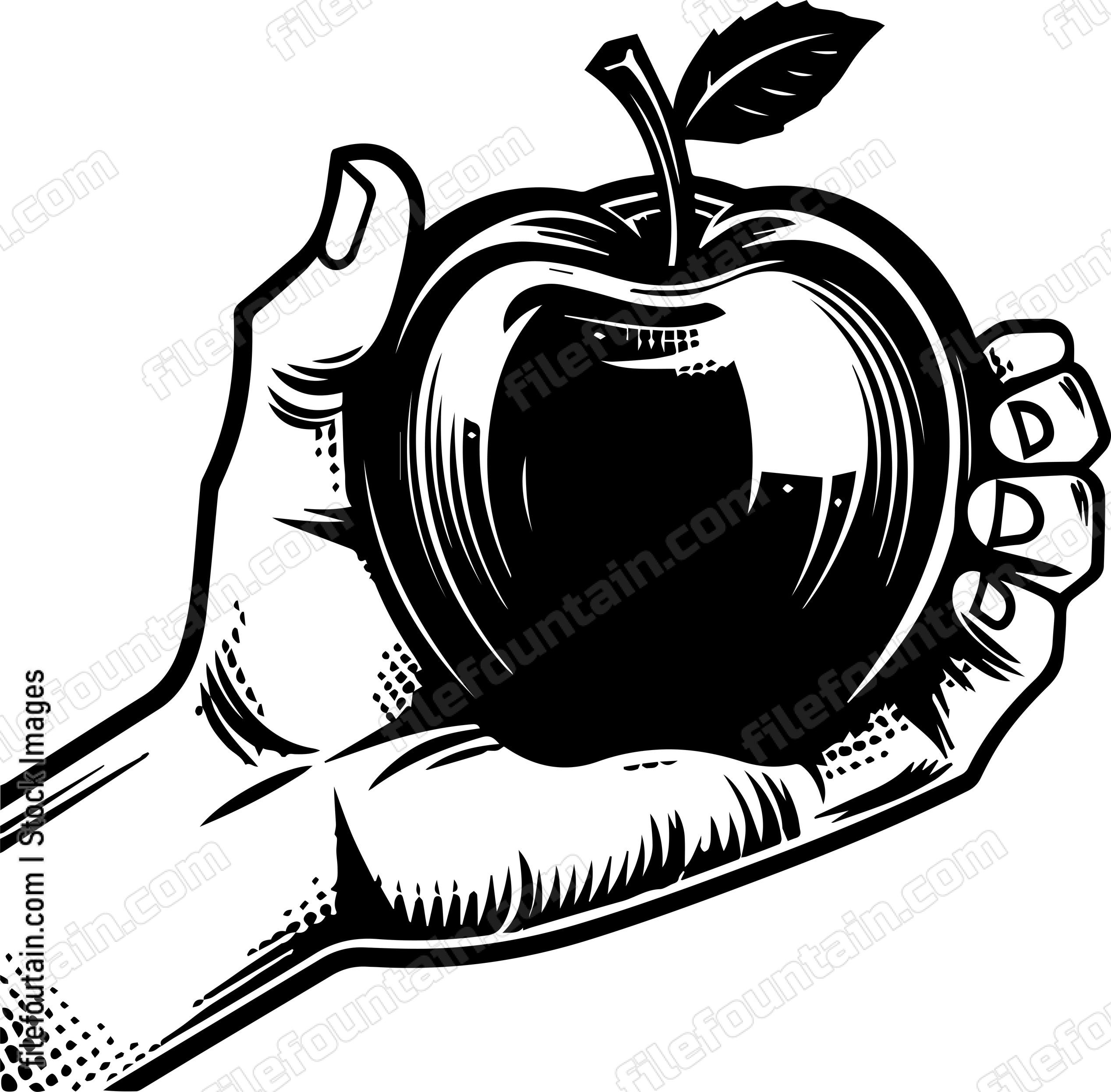 Hand Holding an Apple