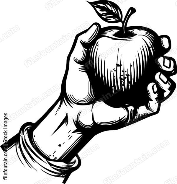 Hand Holding an Apple