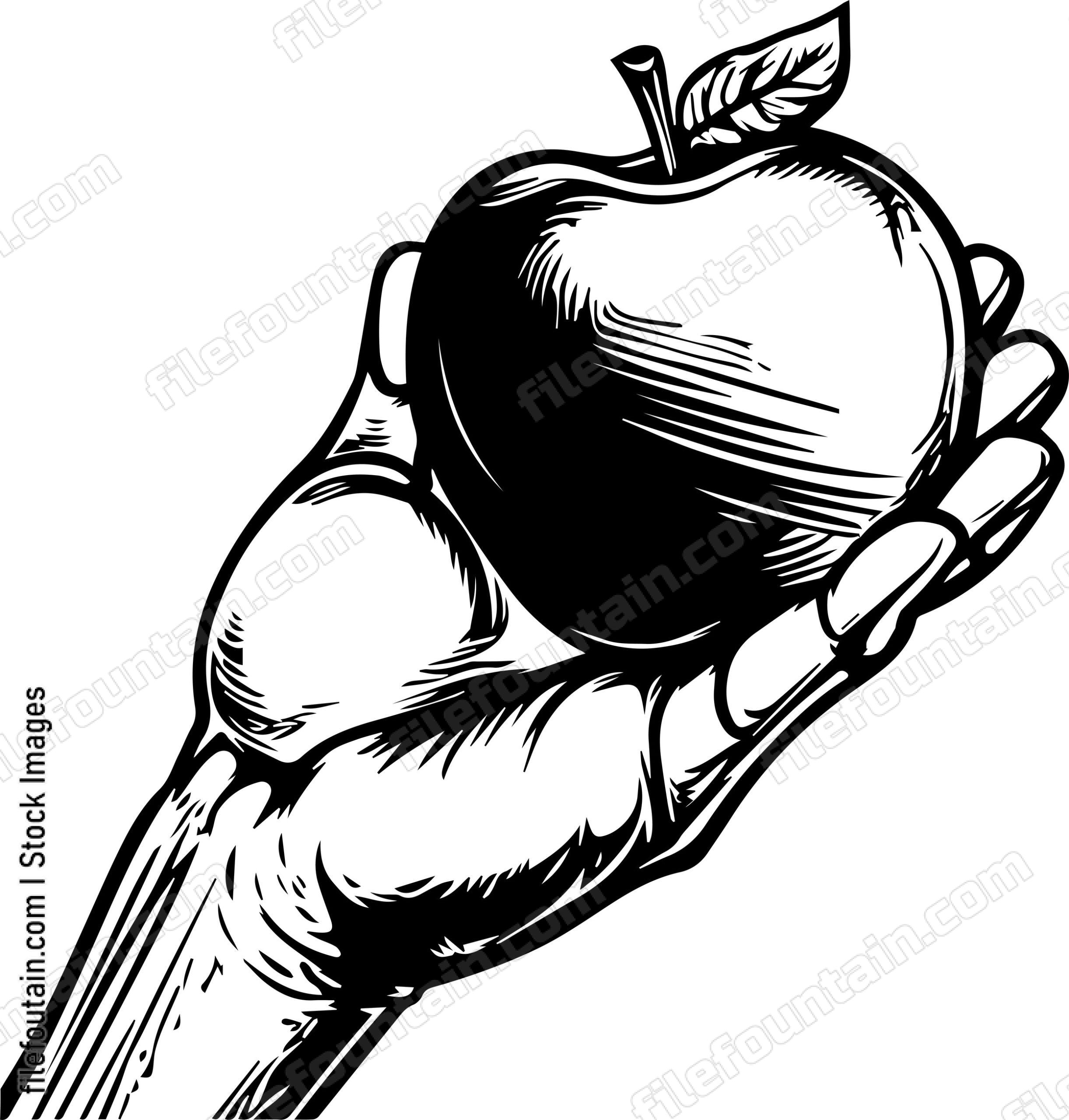 Hand Holding an Apple