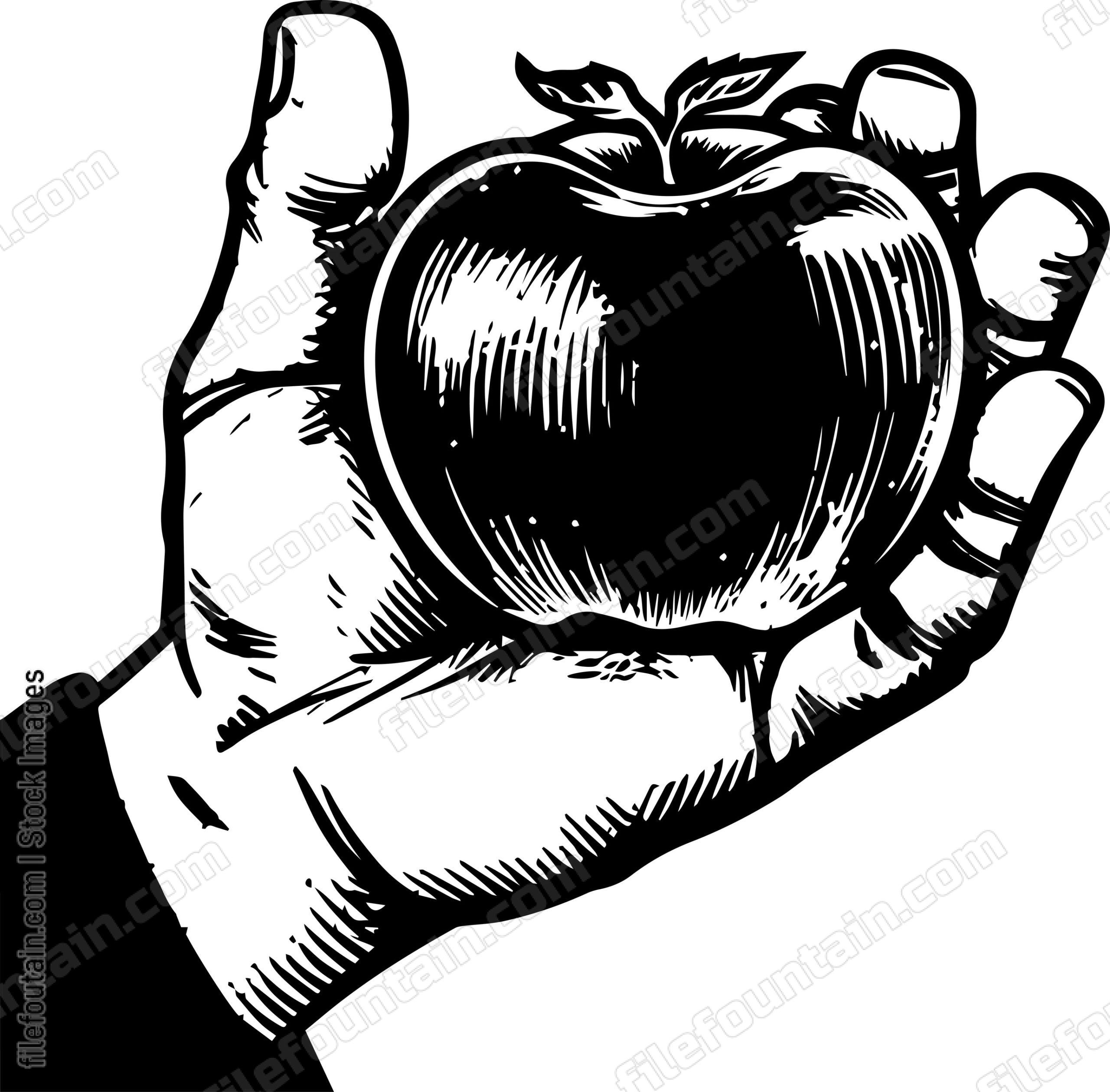 Hand Holding an Apple