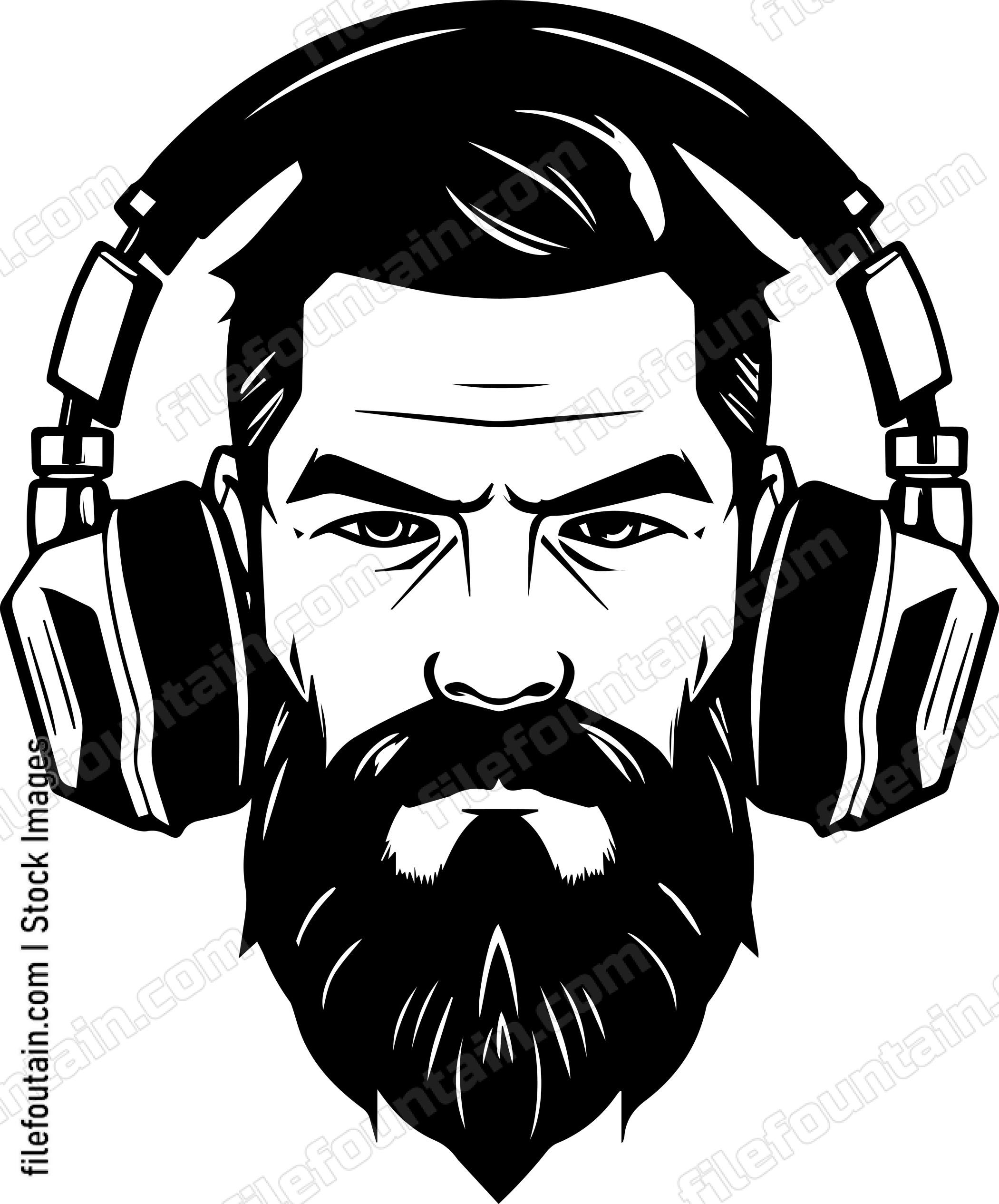 Man In Music Headphones