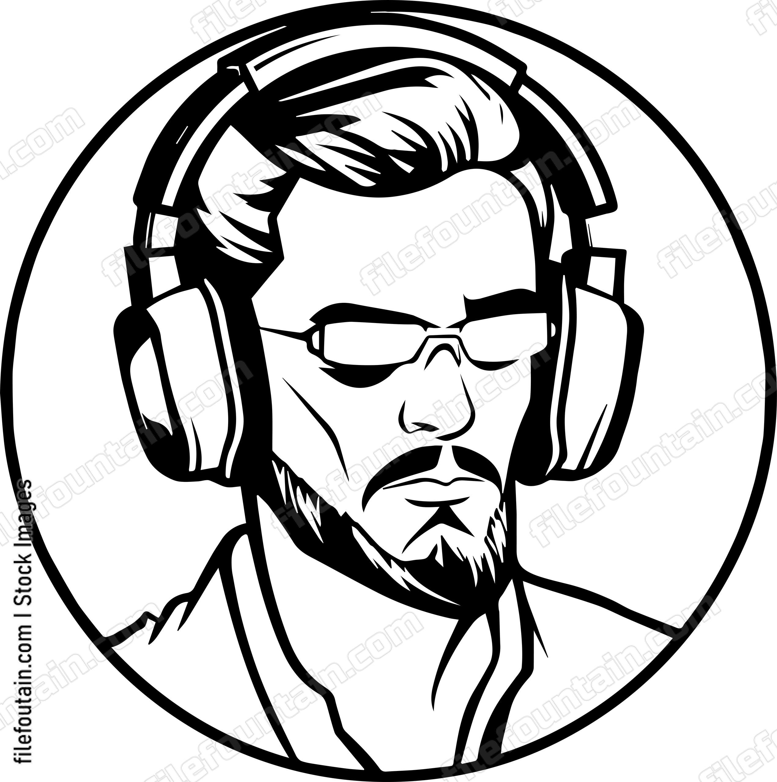 Man In Music Headphones