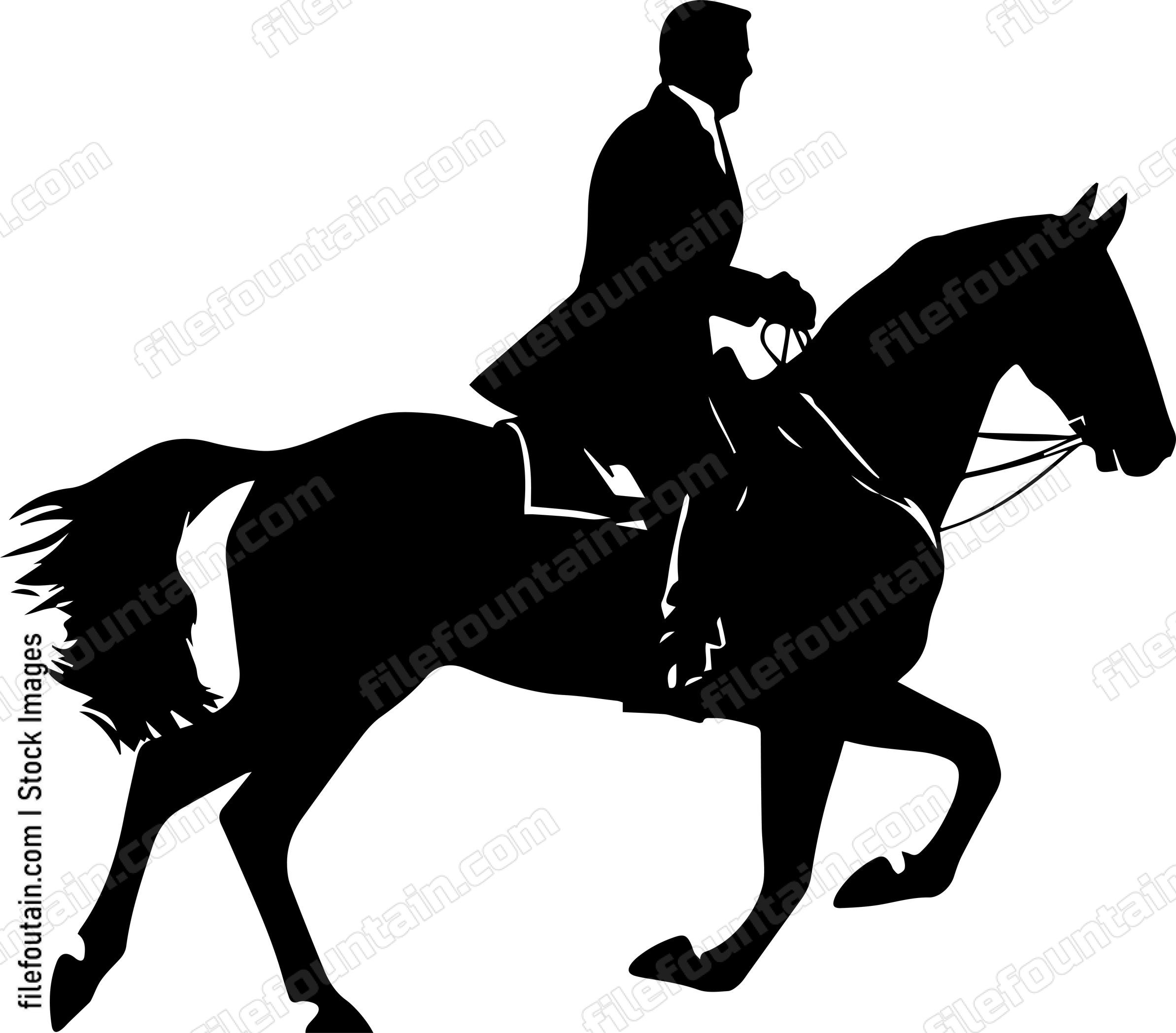 Man Riding a Horse