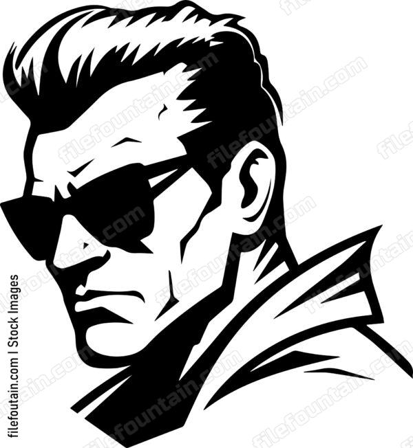 Mascot Of A Man In Sunglasses