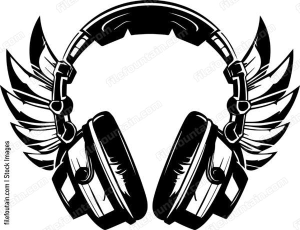 Music Headphones With Wings