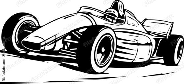 Open Wheel Formula Racing Car