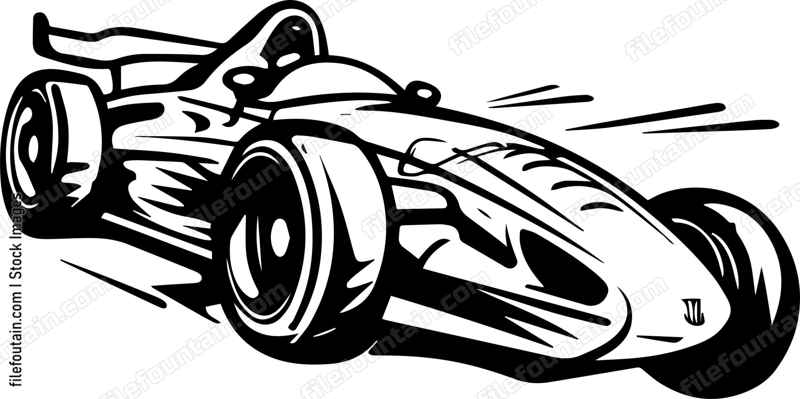 Open Wheel Formula Racing Car