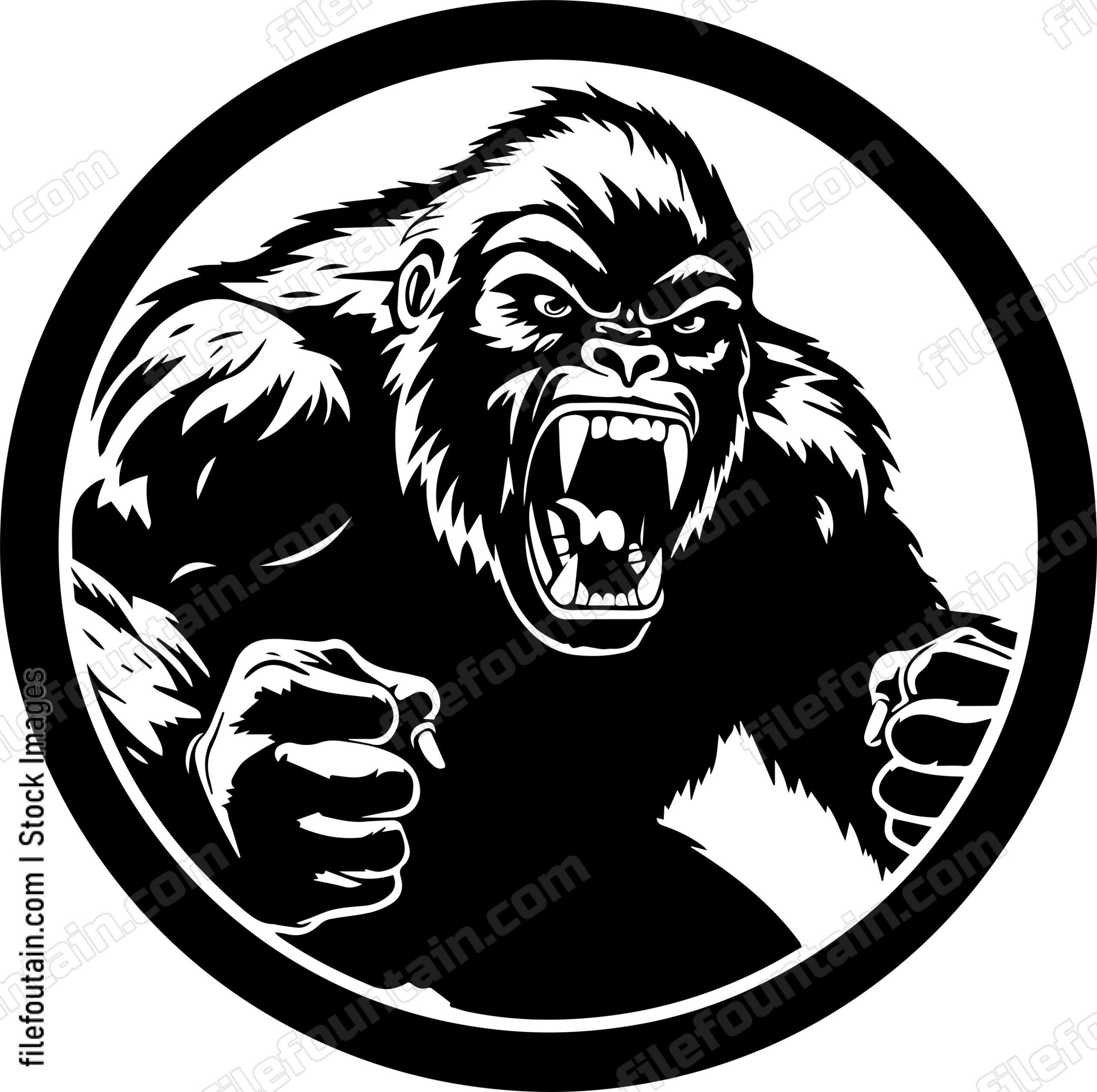 Vicious Angry Silverback Gorilla