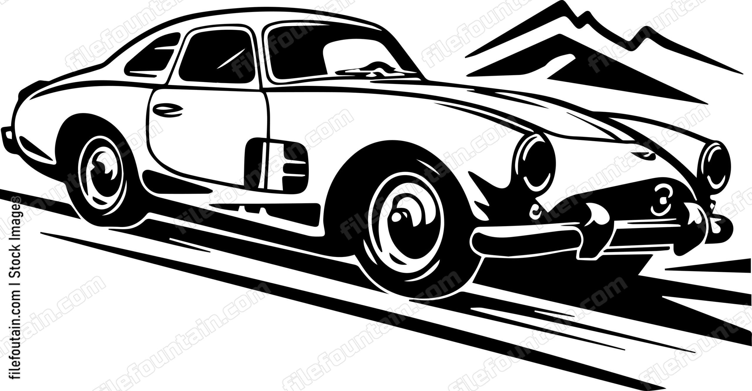 Vintage Street Racing Muscle Car