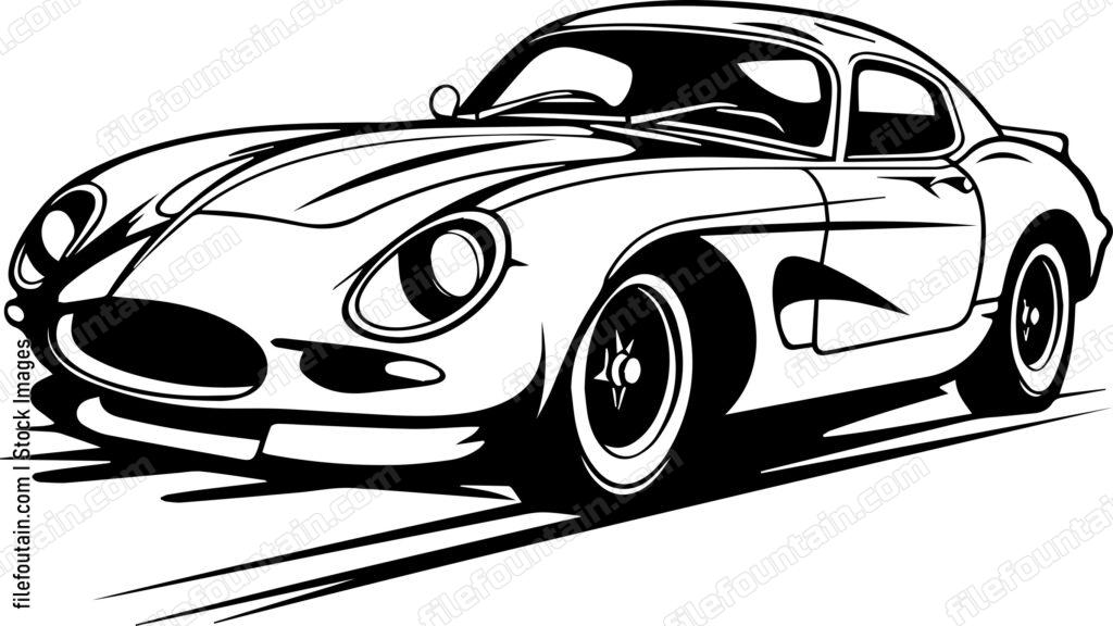Vintage Street Racing Muscle Car Logo Vector Design - FileFountain