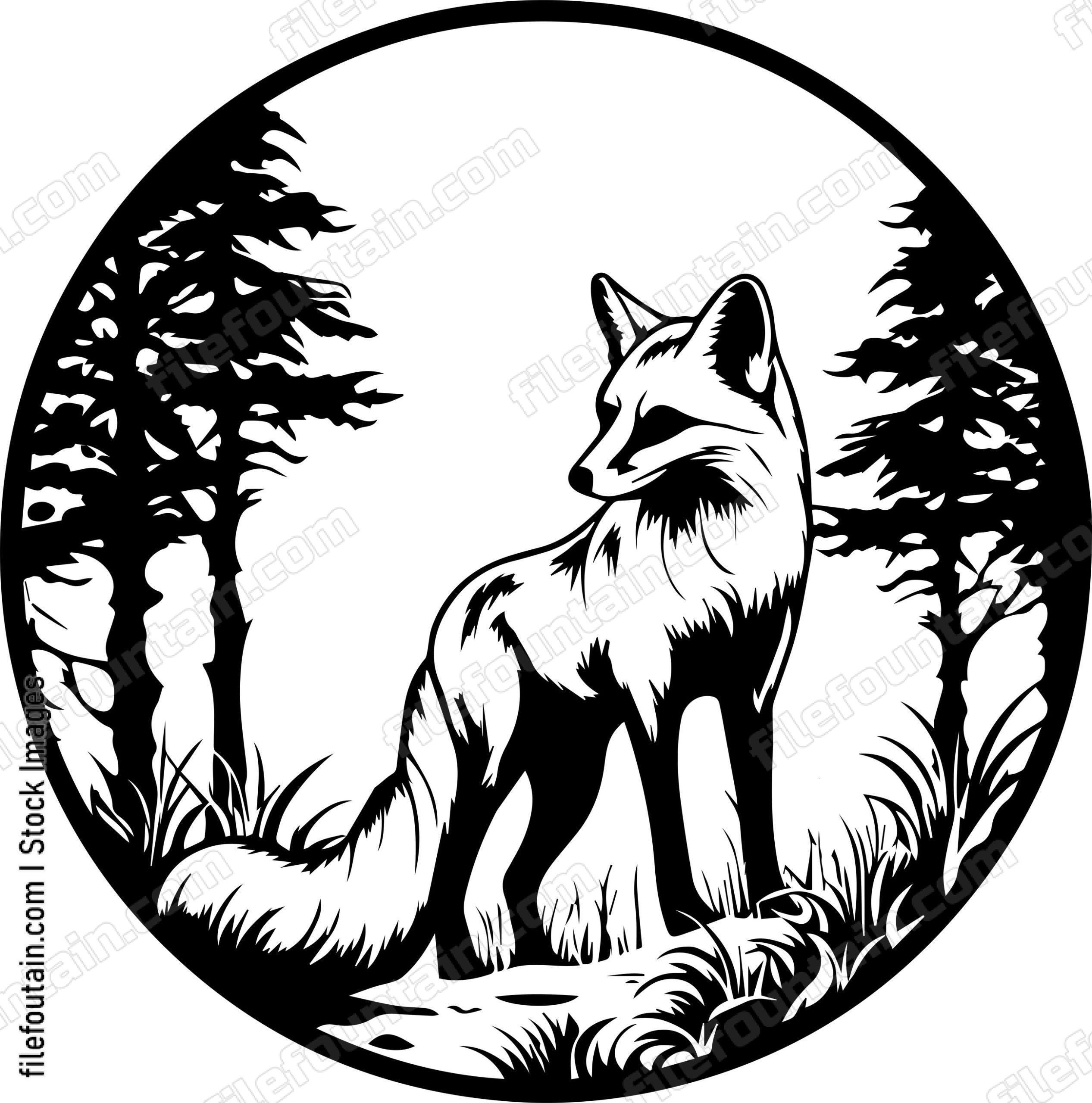 Fox In A Forest